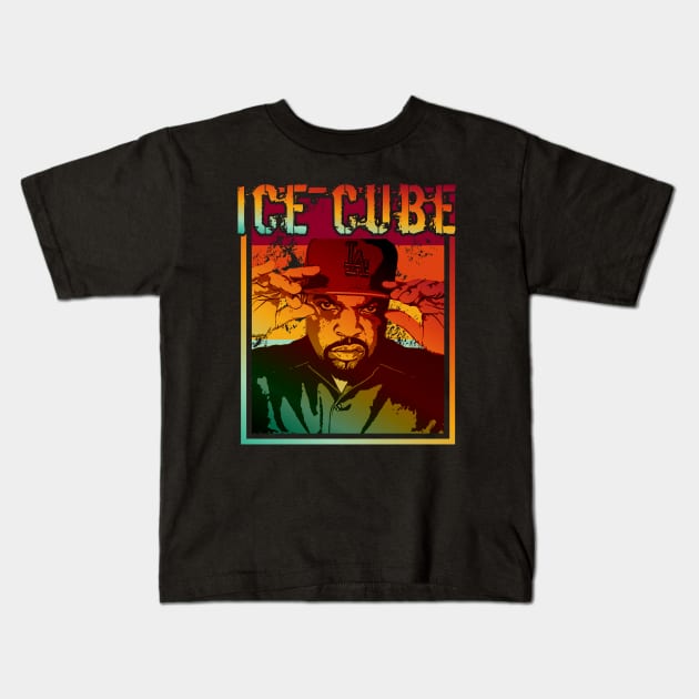 Ice cube | retro Kids T-Shirt by Aloenalone